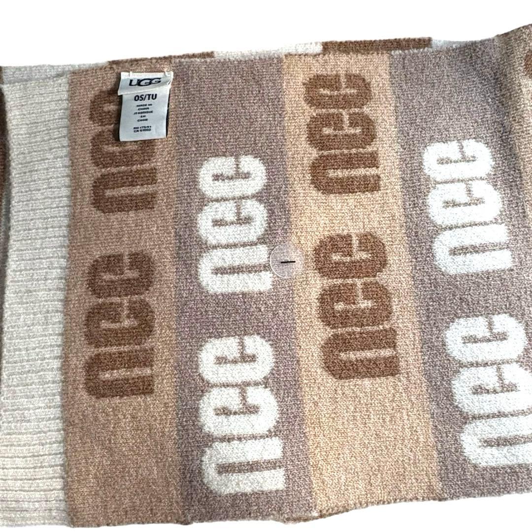 新品未使用タグ付き UGG グラフィック ロゴ スカーフ マフラー 総ロゴ