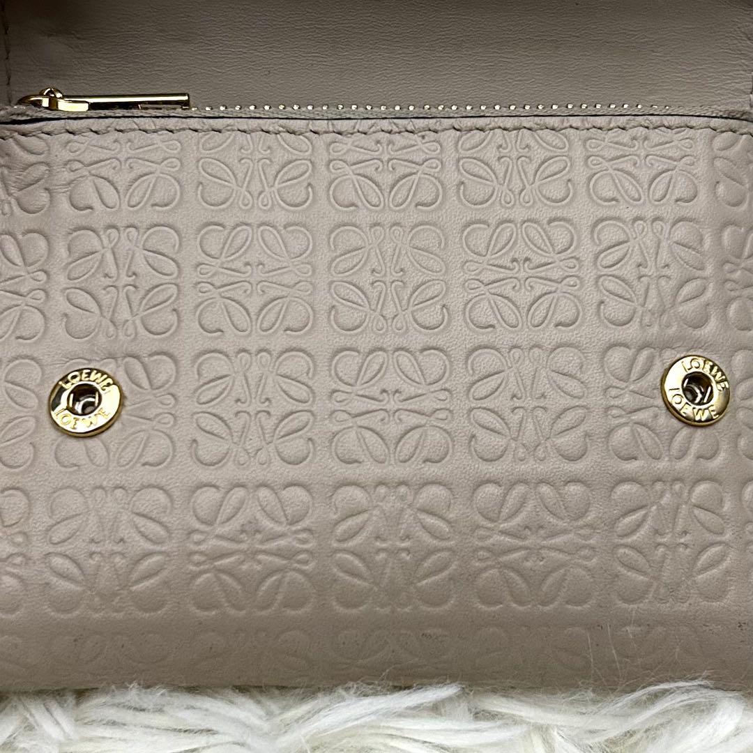 ［美品］LOEWE リピートアナグラム スモール バーティカルウォレット 財布
