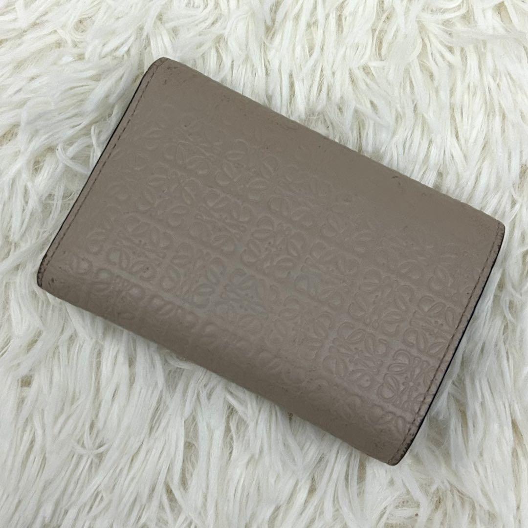 ［美品］LOEWE リピートアナグラム スモール バーティカルウォレット 財布
