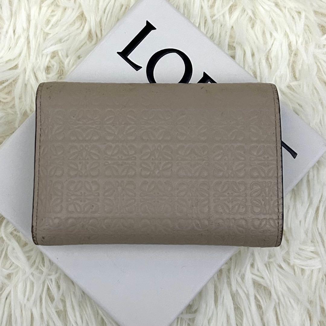 ［美品］LOEWE リピートアナグラム スモール バーティカルウォレット 財布
