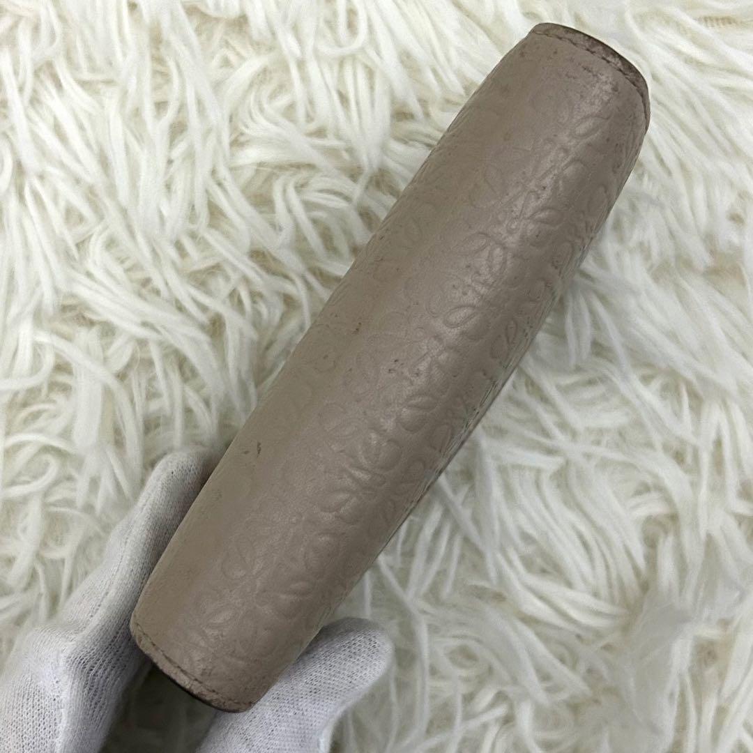 ［美品］LOEWE リピートアナグラム スモール バーティカルウォレット 財布