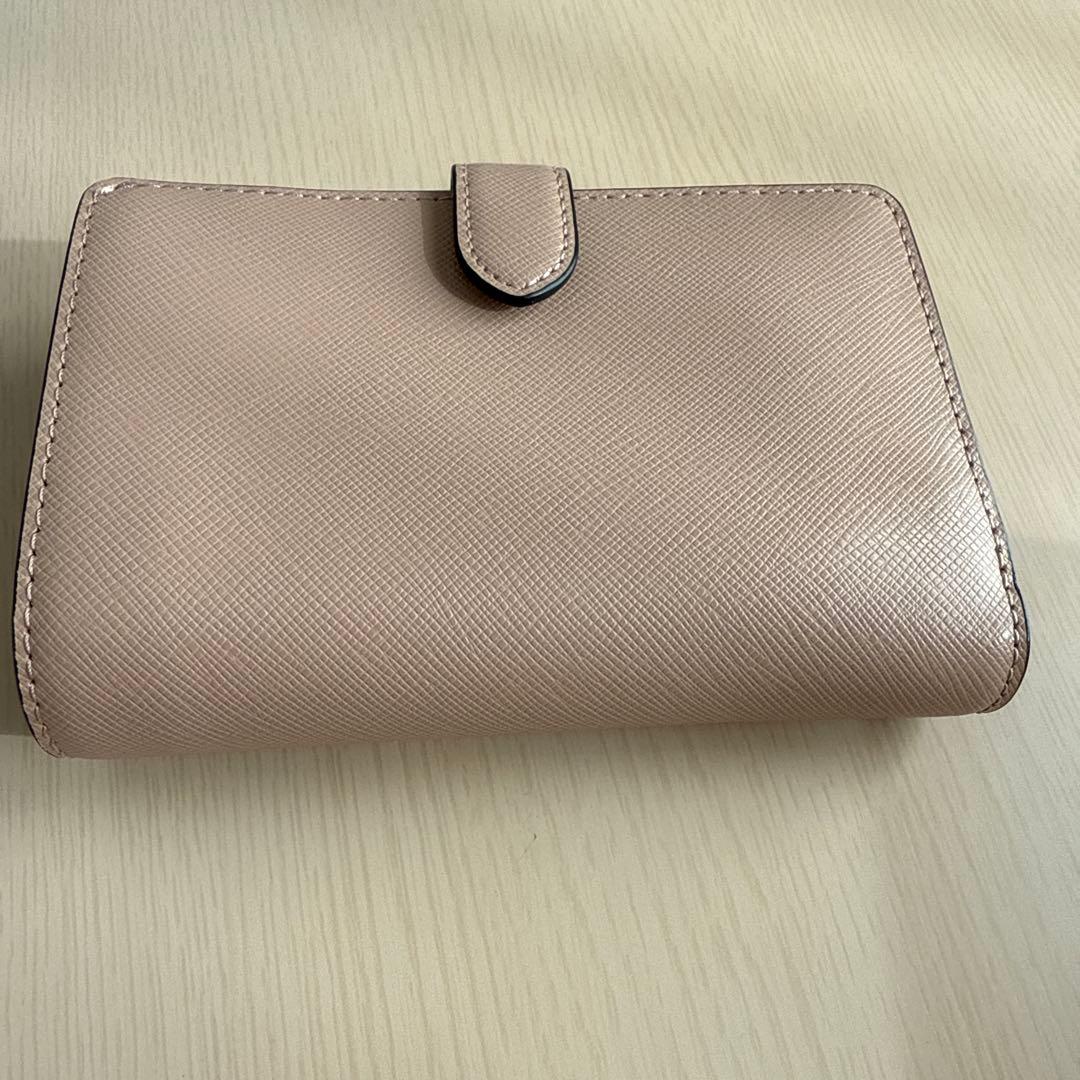 kate spade ケイトスペード 二つ折り財布 ブラック×ベージュ