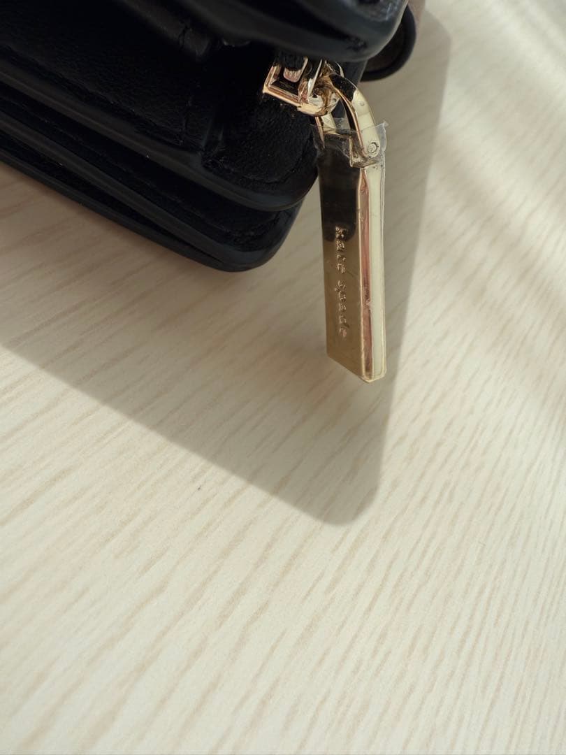 kate spade ケイトスペード 二つ折り財布 ブラック×ベージュ