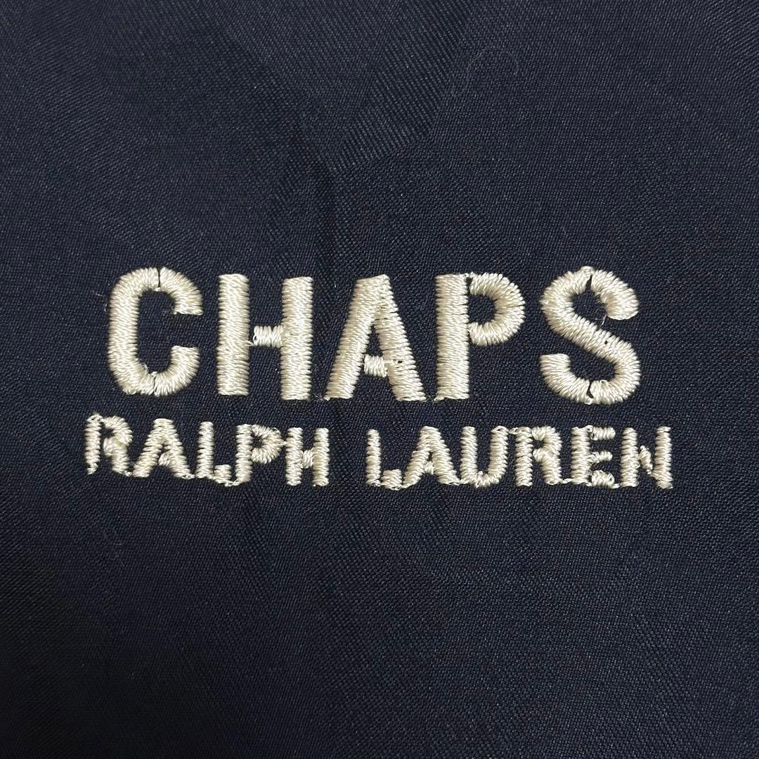 【裏地チェック柄×ハリントンジャケット】CHAPS ラルフローレン G9 濃紺