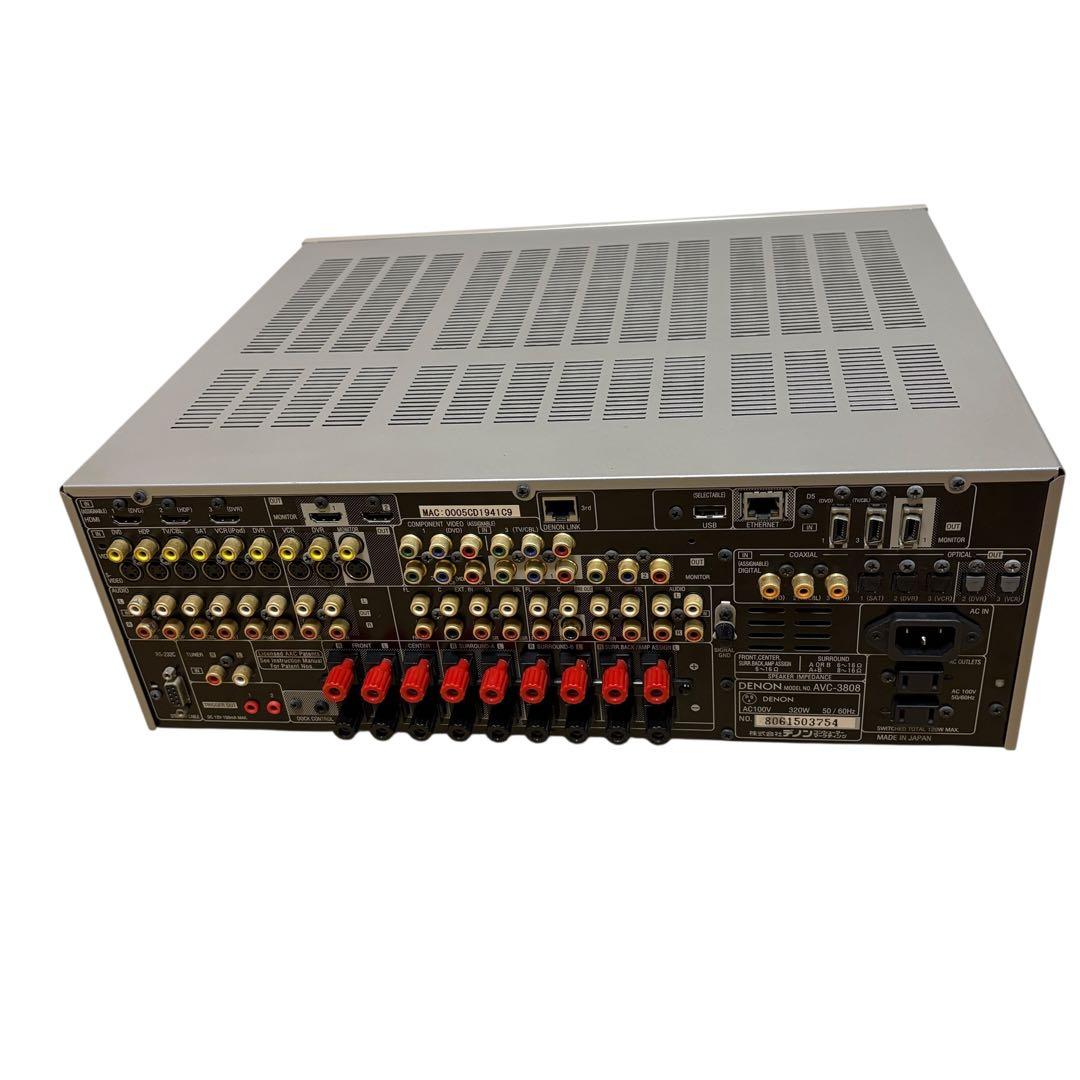 【美品】DENON AVC-3808 AVアンプ 電源ケーブル付　デノン