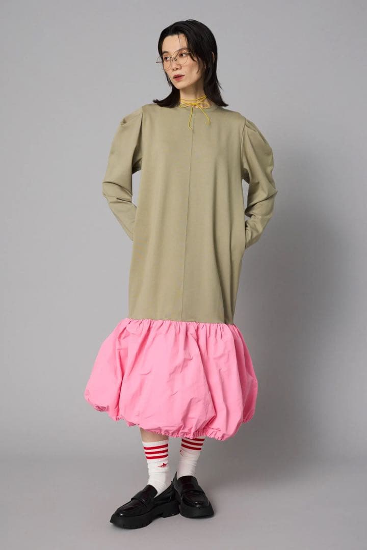 ワンピース HeRIN.CYE Balloon hem ponte dress