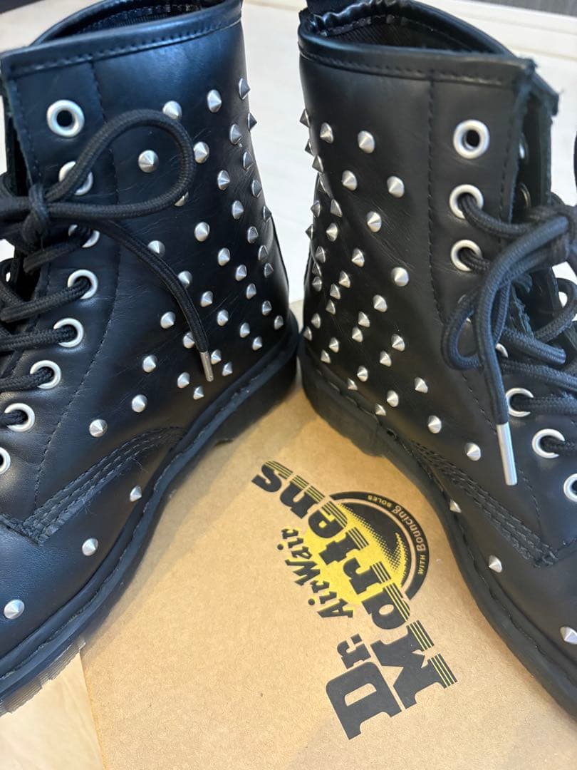 ⭐︎超美品⭐︎ドクターマーチンDr.Martensスタッズ ブラックミリタリーブーツ