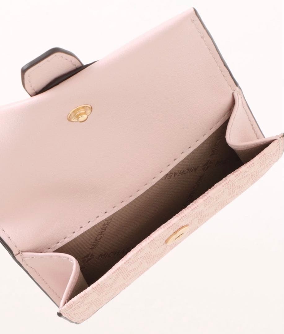 MK ピンク 三つ折り財布