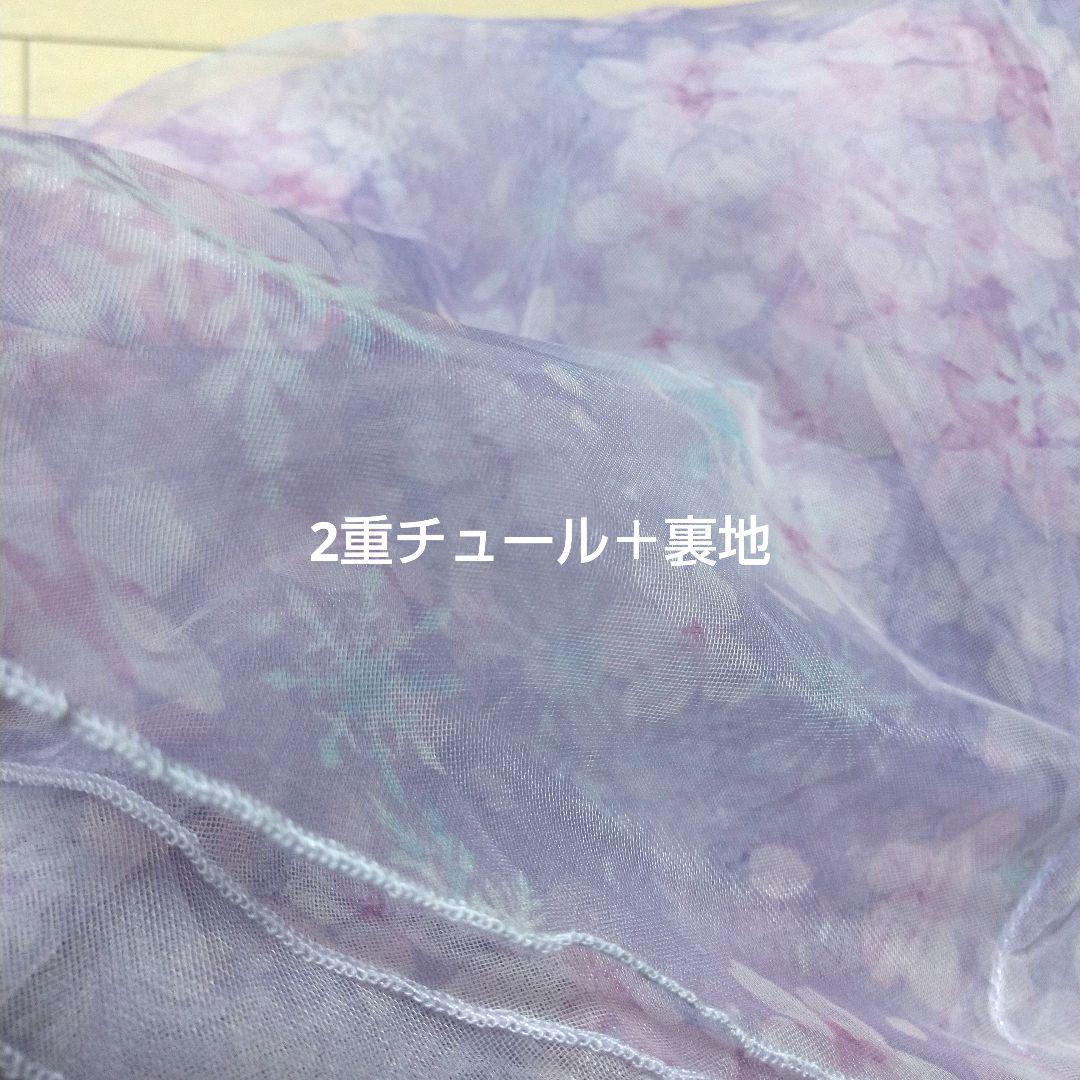 アクシーズファム 桜柄　雪柄　チュール　スカート　花見　桜　雪桜柄