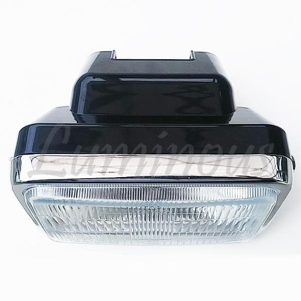 角型 ヘッドライト 角目 クリア LED H4バルブ付き