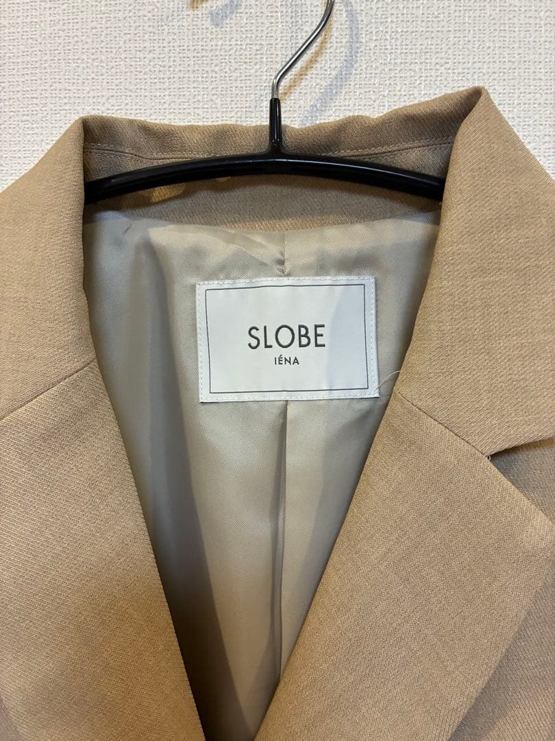 SLOBE IENA ウォッシャブルダブルブレストジャケット ベージュ　38