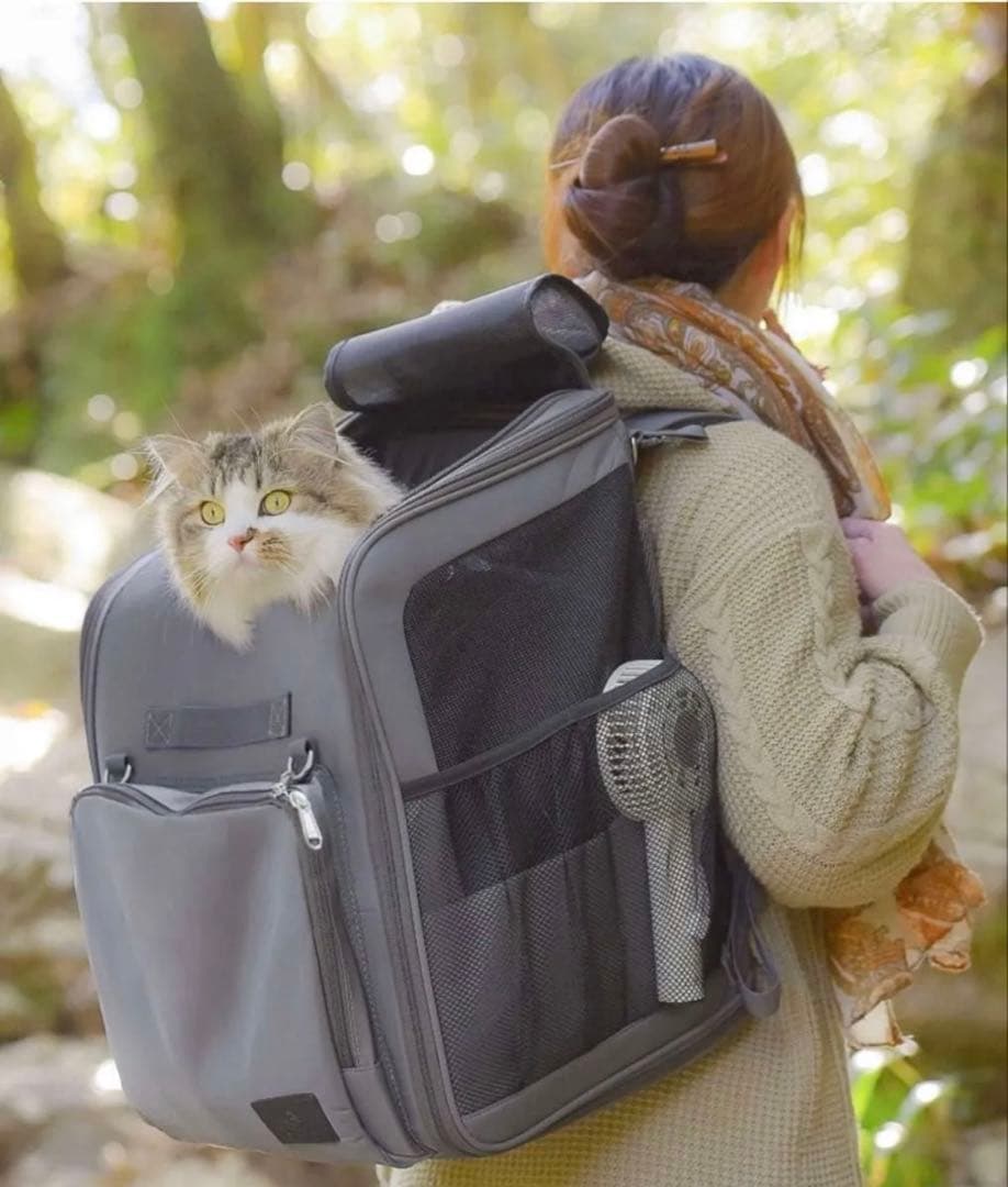 おねこさまおいぬさまのキャリーバック　グレーです