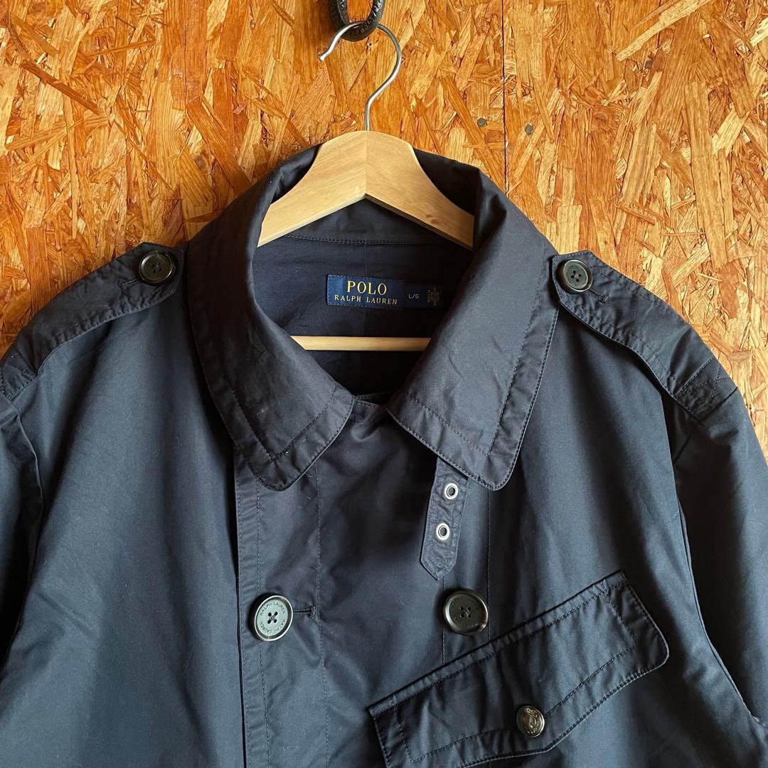 Polo Ralph Lauren Pコート ミリタリーコート ベルト ネイビー