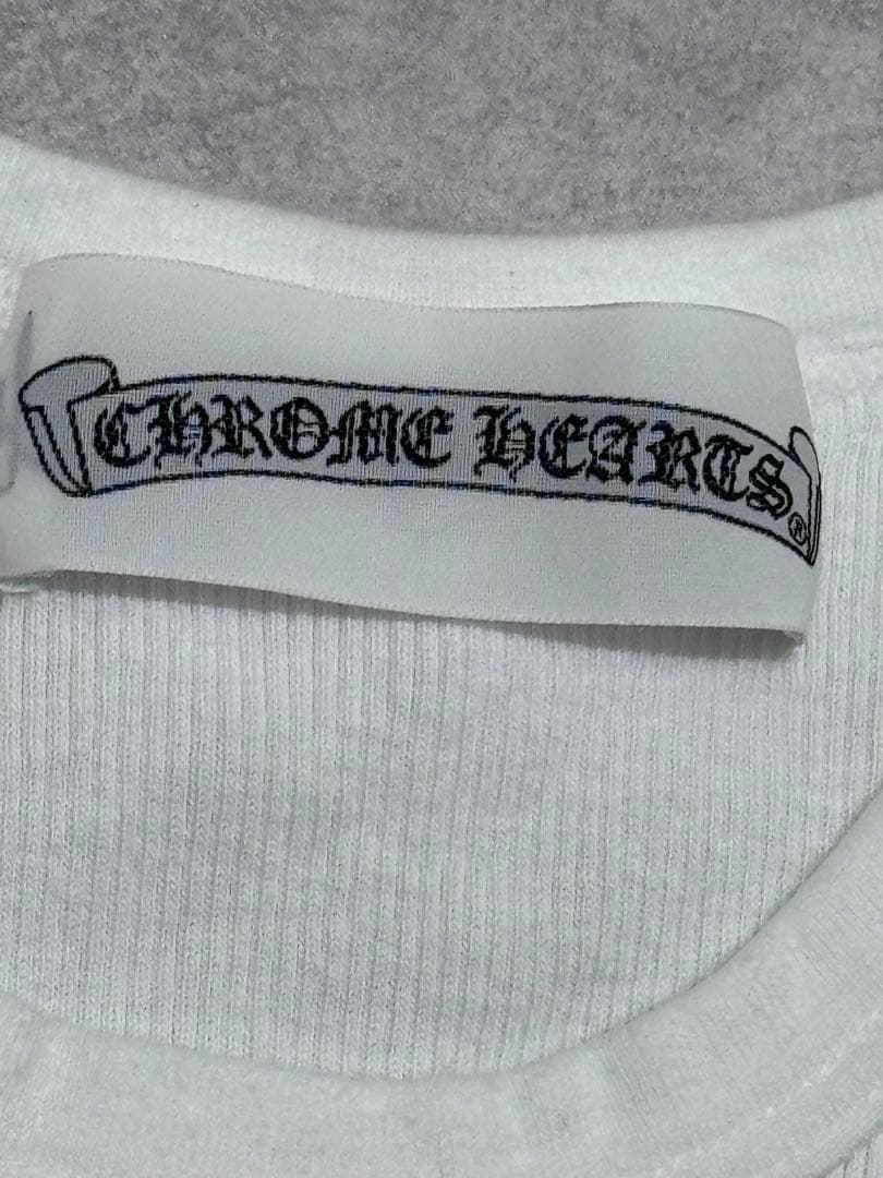 【K】CHROME HEARTS ホワイト タンクトップLサイズ