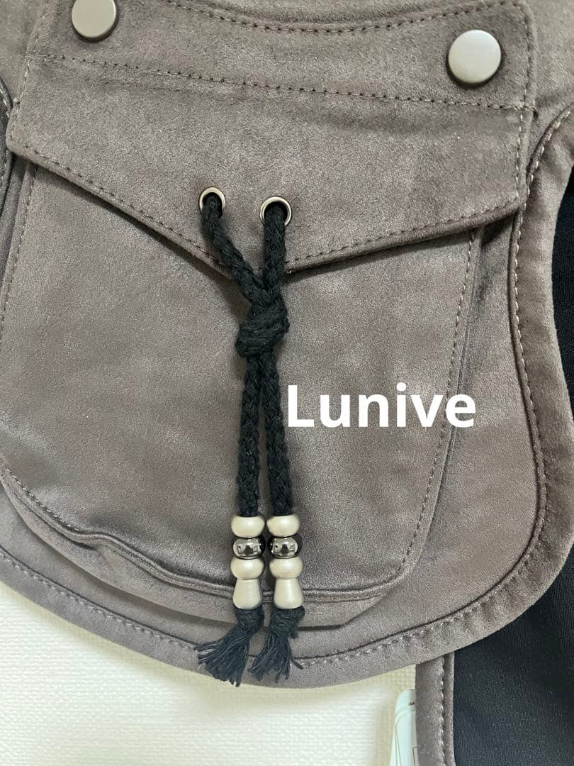【セール】Coyseio SUEDE BELT BAG BROWNウエストポーチ