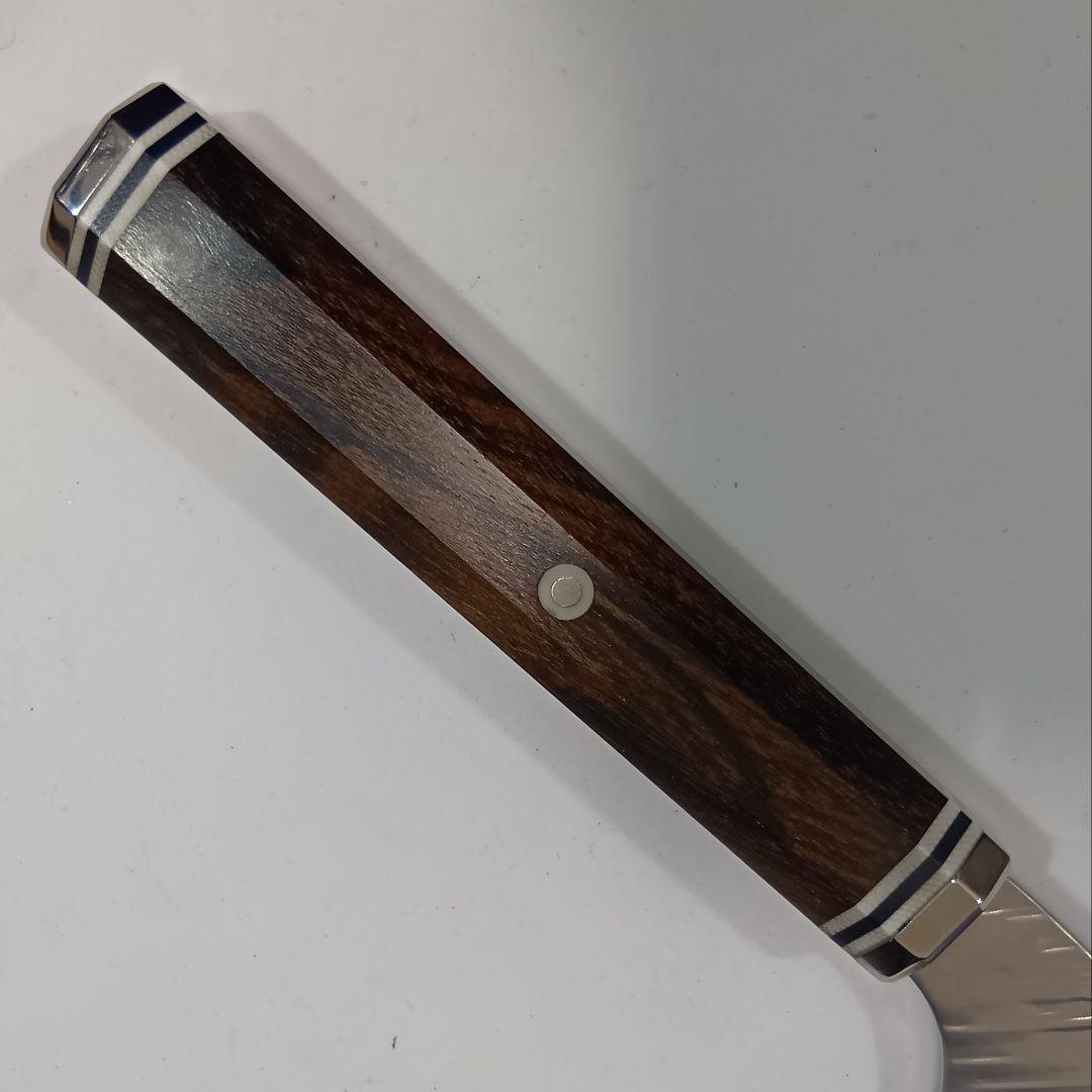 鬼反り切付型 V金10号 9層ダマスカス鋼 ペティナイフ 17cm 黒檀八角柄