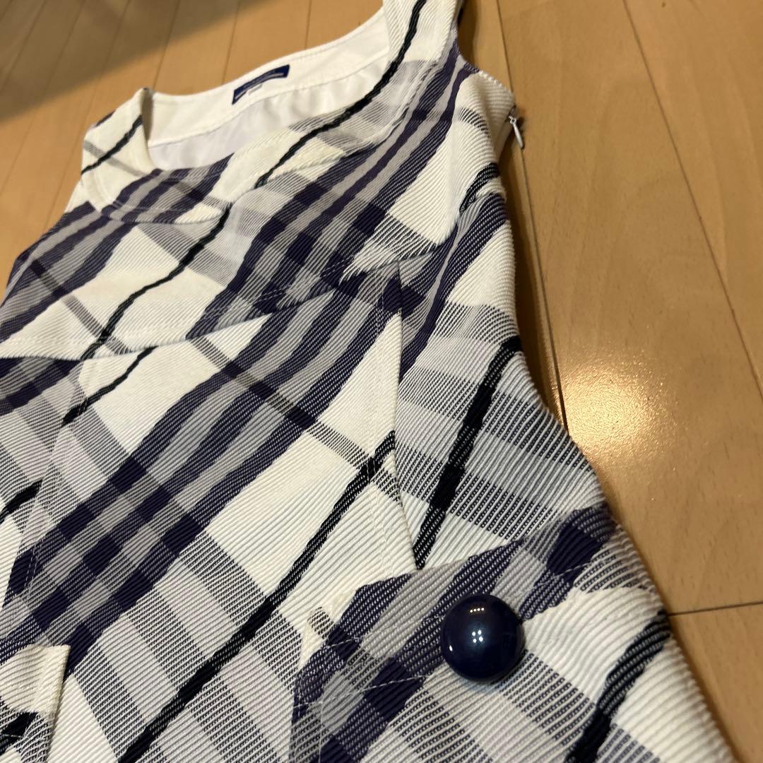 Burberry Londonノースリーブ チェック柄 ワンピース
