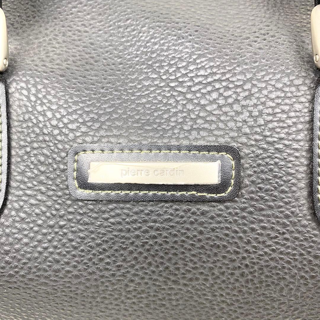 美品✨ピエールカルダン 2wayボストンバッグ シボ革　ブラック　オールレザー