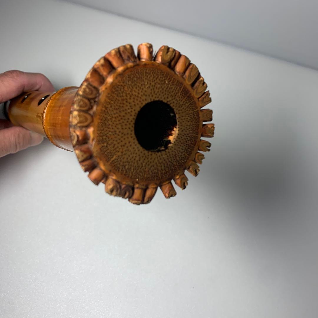 尺八本体 竹製 全長546mm 松月 和楽器 竹製　伝統的なデザイン 尺八