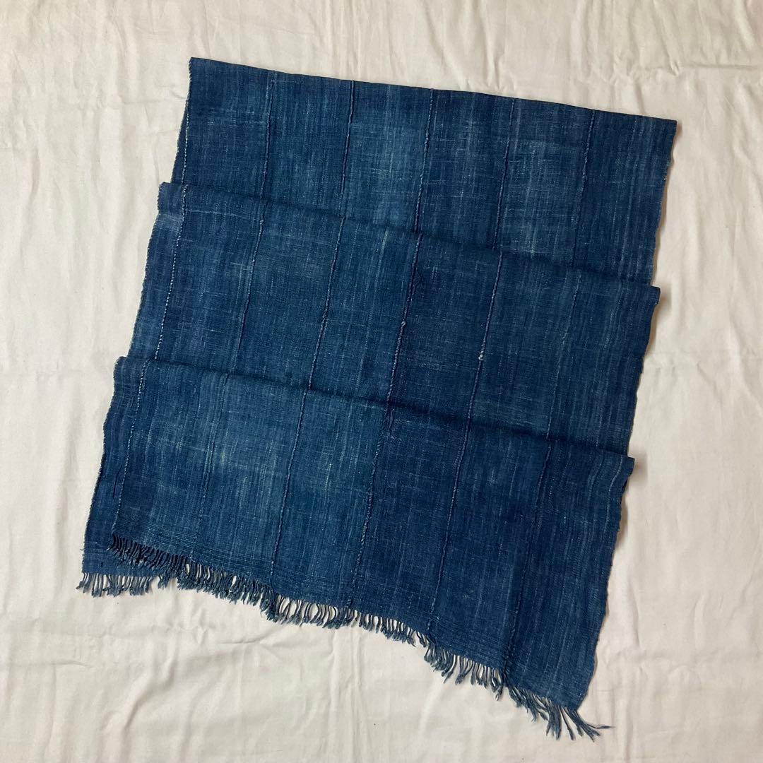 ブルキナファソ ヴィンテージ 藍染ストール 55×200cm