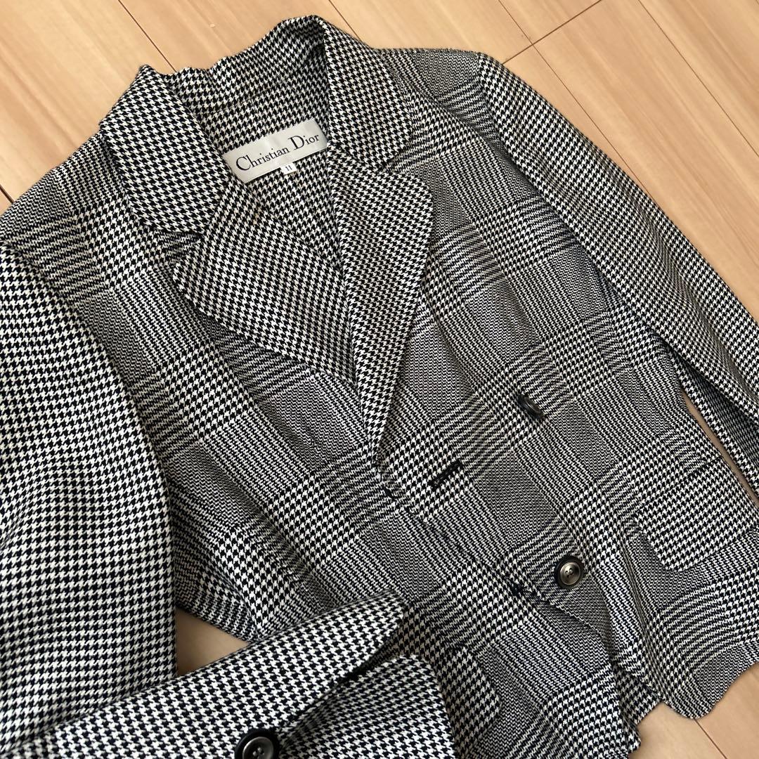 Christian Dior チェック柄テーラードジャケット サイズ11