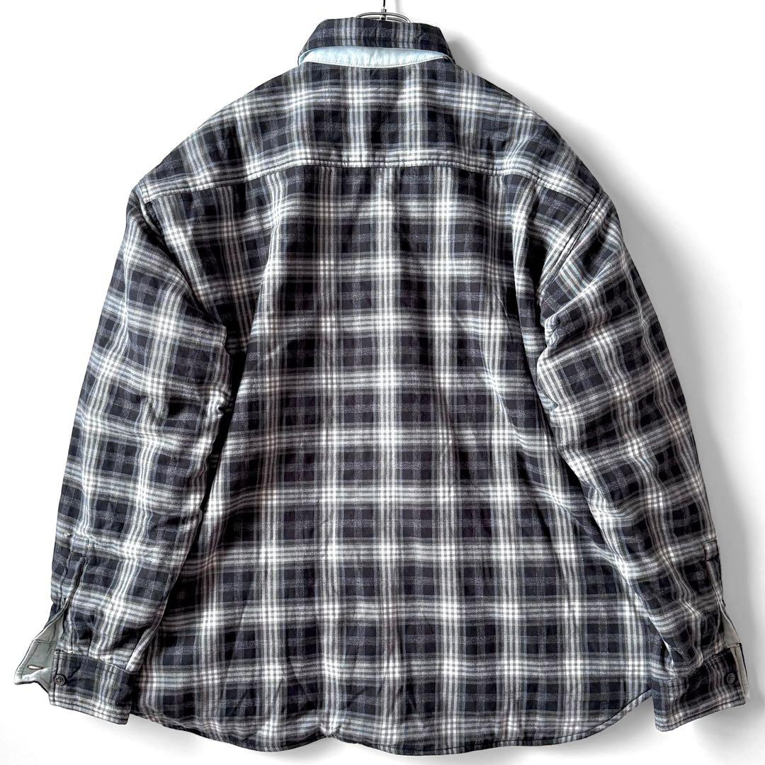 近年 DIESEL リバーシブル 中綿ジャケット オーバルD チェック デニム
