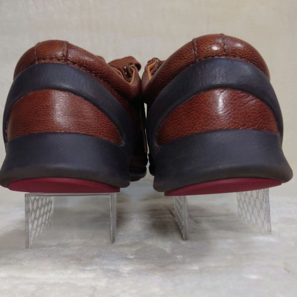 CLARKS クラークス 本革 レザー ワラビー シボ加工　ブラウン 25cm