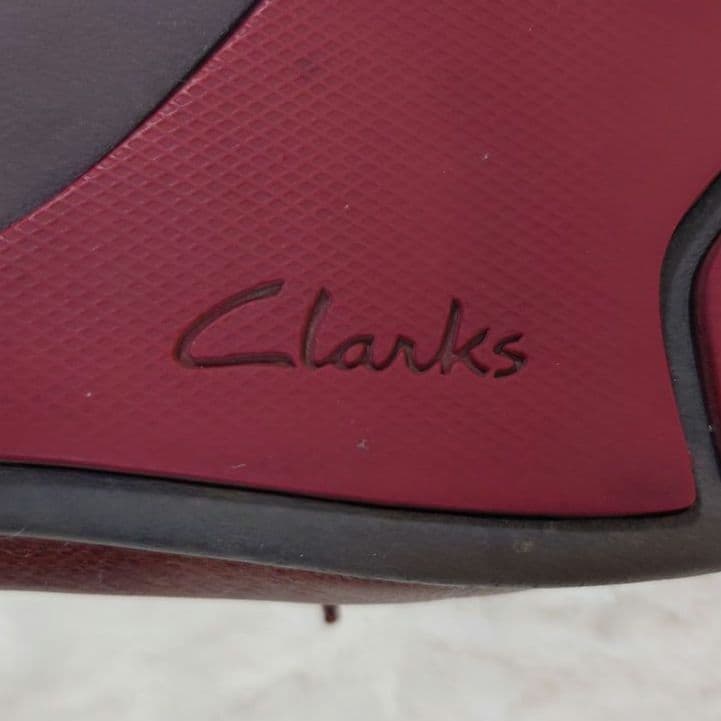 CLARKS クラークス 本革 レザー ワラビー シボ加工　ブラウン 25cm
