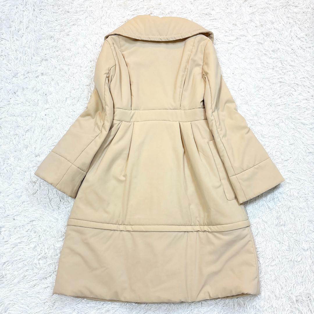 希少【極美品】フォクシー 2wayパデッドコート ストレッチ Aライン ベージュ