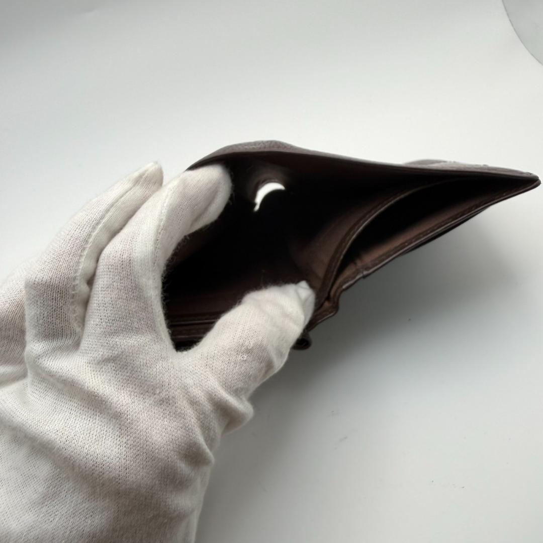 ◇クロエ　折財布　財布　ウォレット　Cチャーム　ブラウン