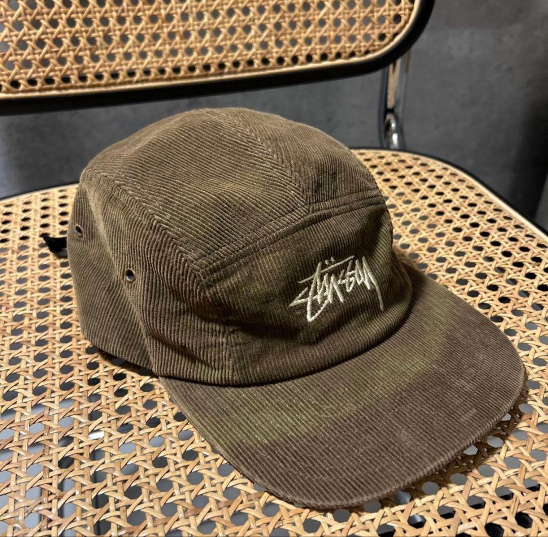Stussy オリーブ コーデュロイキャップ