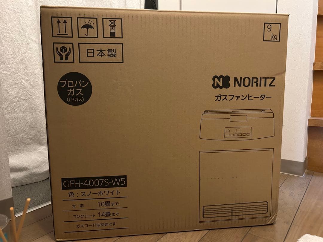 NORITZ ガスファンヒーター GFH-4007S-W5 ガスコード付き！