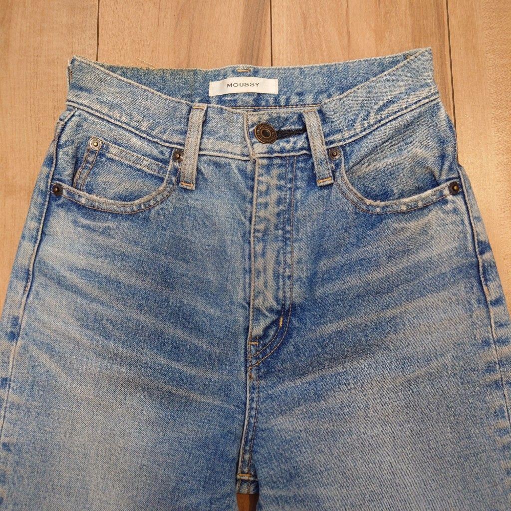MOUSSY MVS FLARE ワンウォッシュ ブーツカットデニム 赤耳 24
