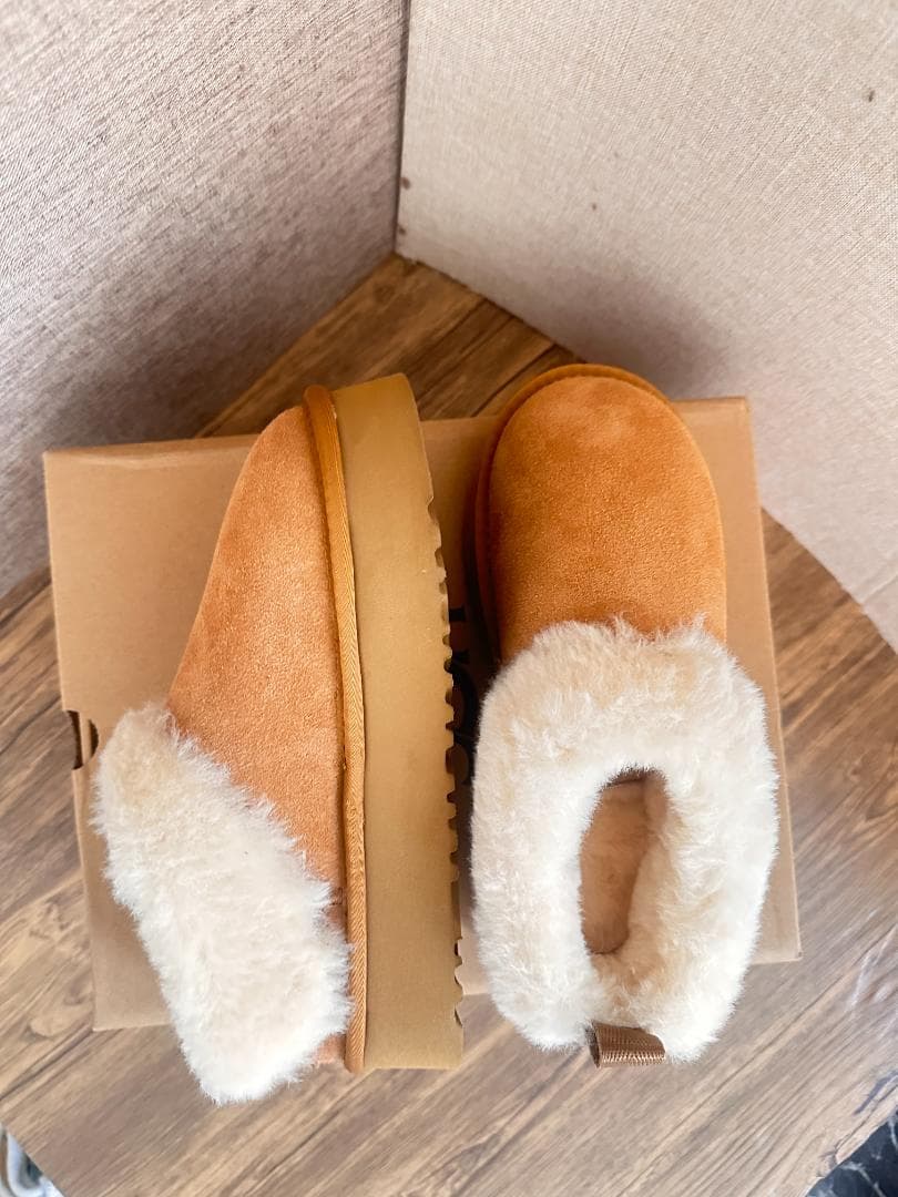 UGG ムートンブーツ ブラウン 厚底 24cm 新品