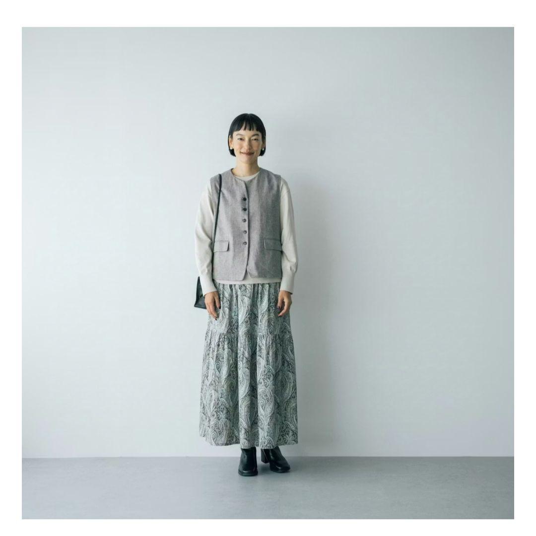 北欧、暮らしの道具店　リバティ　ティアードスカート　kurashi trips
