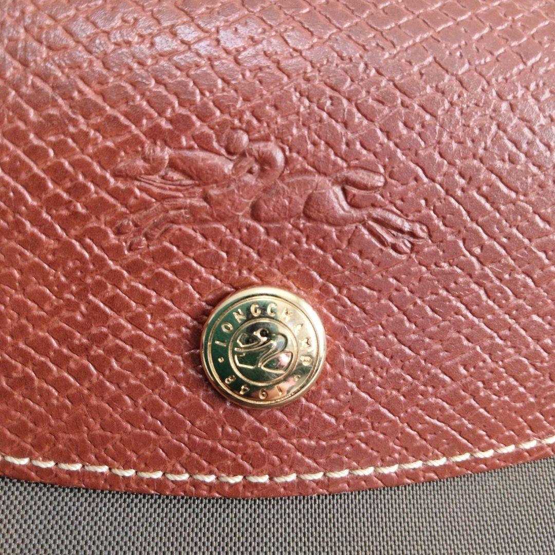LONGCHAMP カーキ ナイロン ボストンバッグ XLサイズ