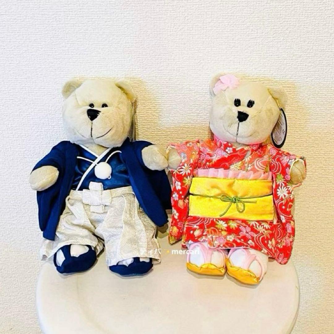 スターバックス　日本限定ベアリスタぬいぐるみ２点セット　ボーイ＆ガール　和装