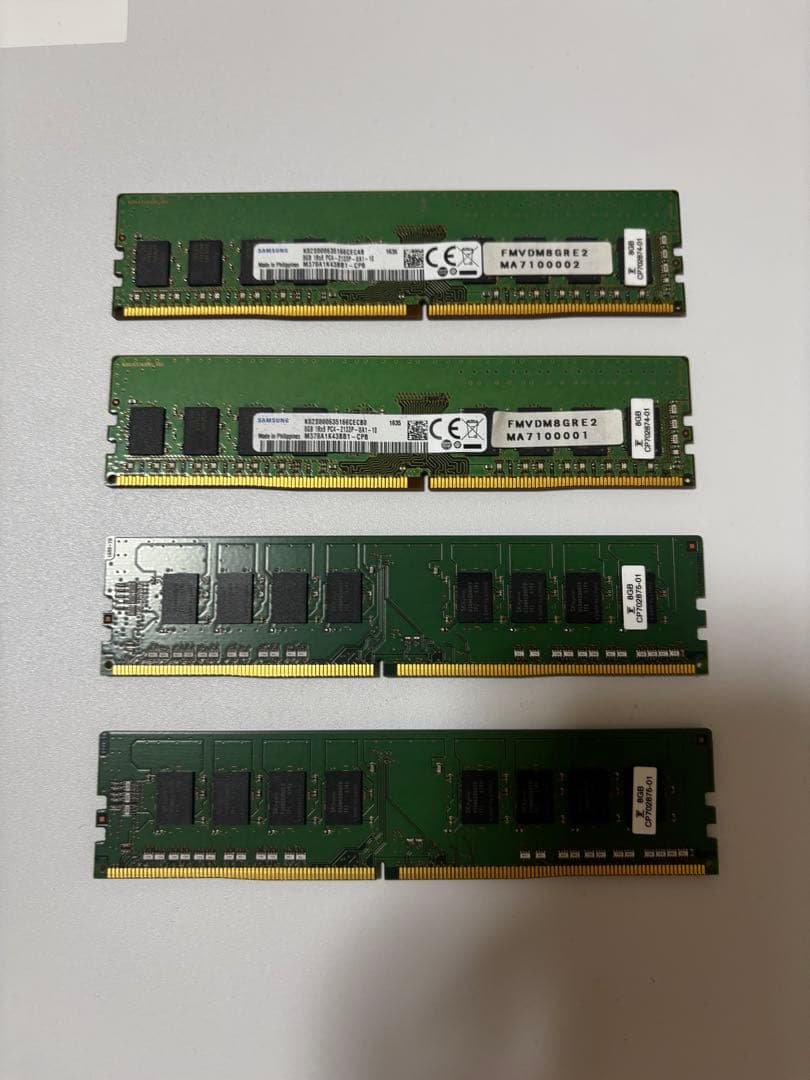 DDR4 2133MHz 8GB メモリ 4枚セット