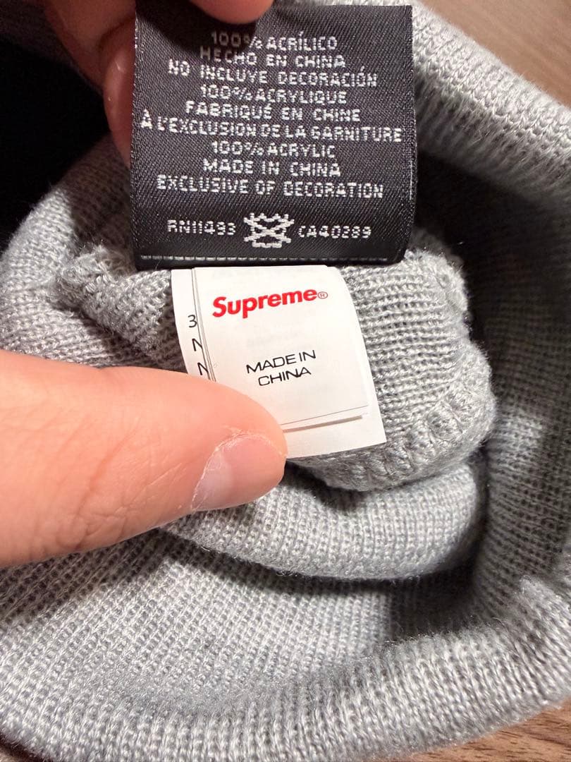 は*な様 Supreme New Era box Logo Beanie グレー