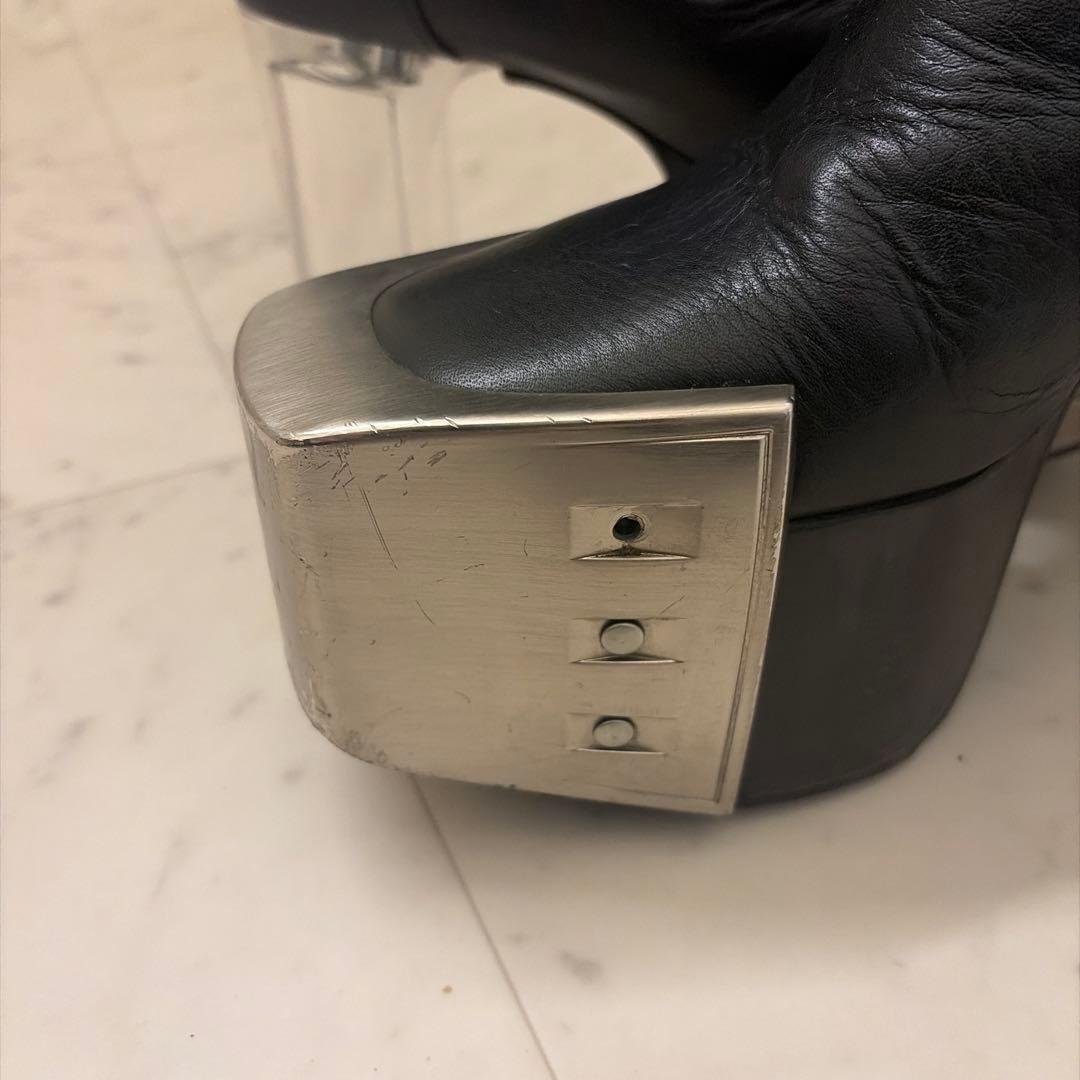 靴 RICK OWENS BEVELED PLATFORMS KISS BOOT