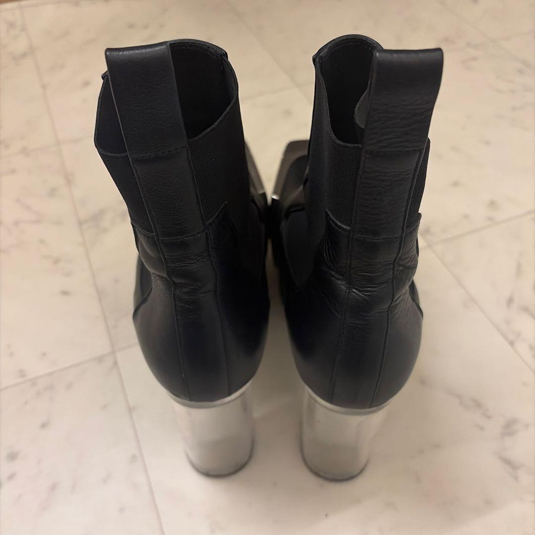 靴 RICK OWENS BEVELED PLATFORMS KISS BOOT