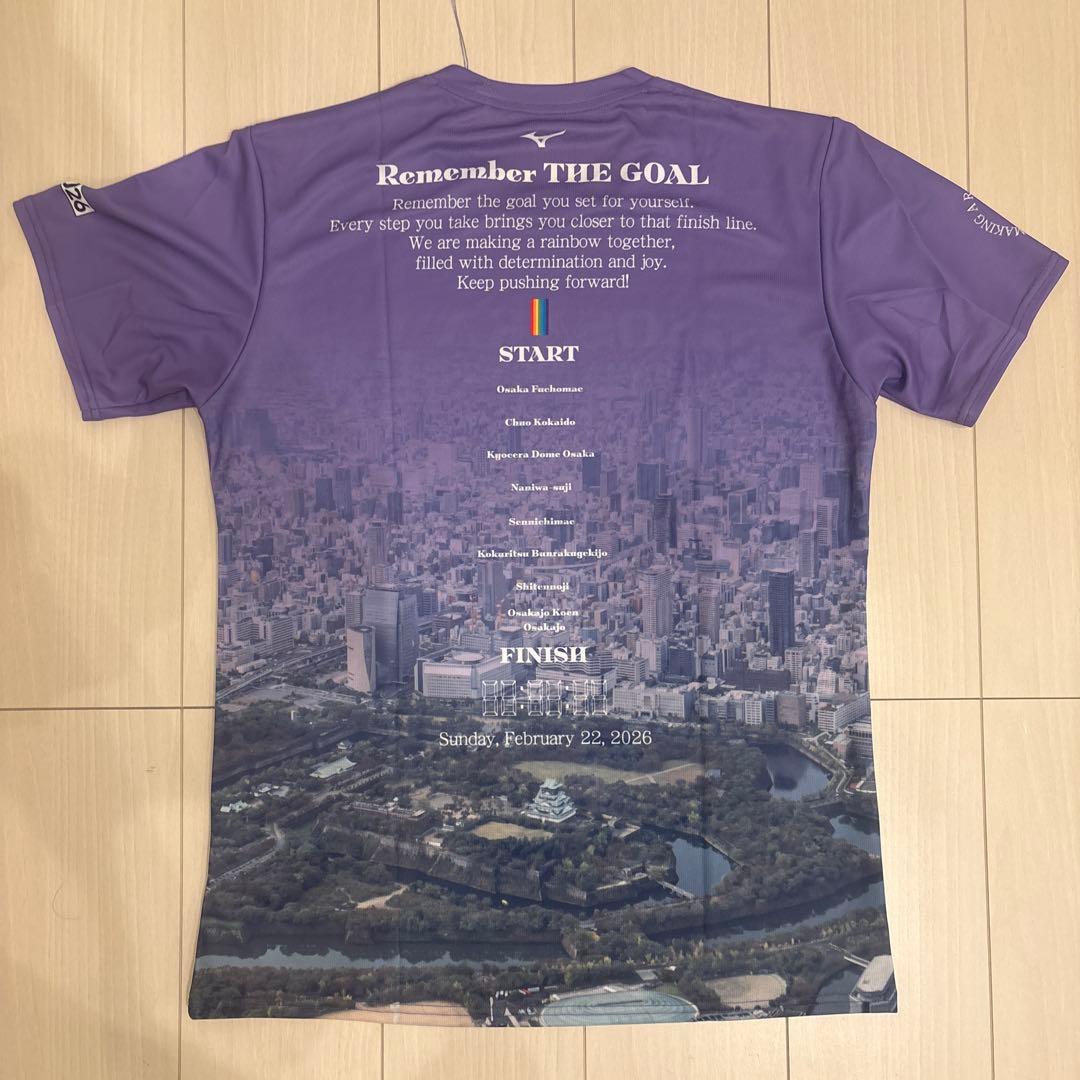 【試着のみ】大阪マラソン2026公式 記念Tシャツ パープル XL