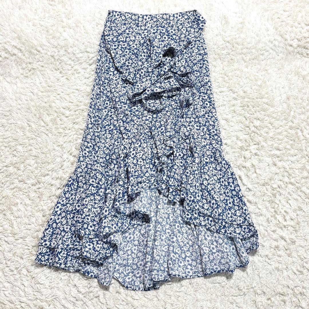 【美品】 ポロ ラルフローレン 花柄 ロングスカート 巻きスカート