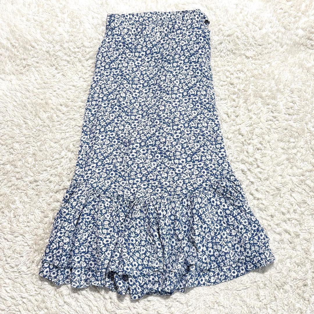 【美品】 ポロ ラルフローレン 花柄 ロングスカート 巻きスカート