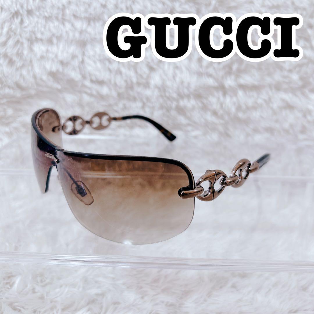 GUCCI sunglasses y2k archive リムレス チェーン