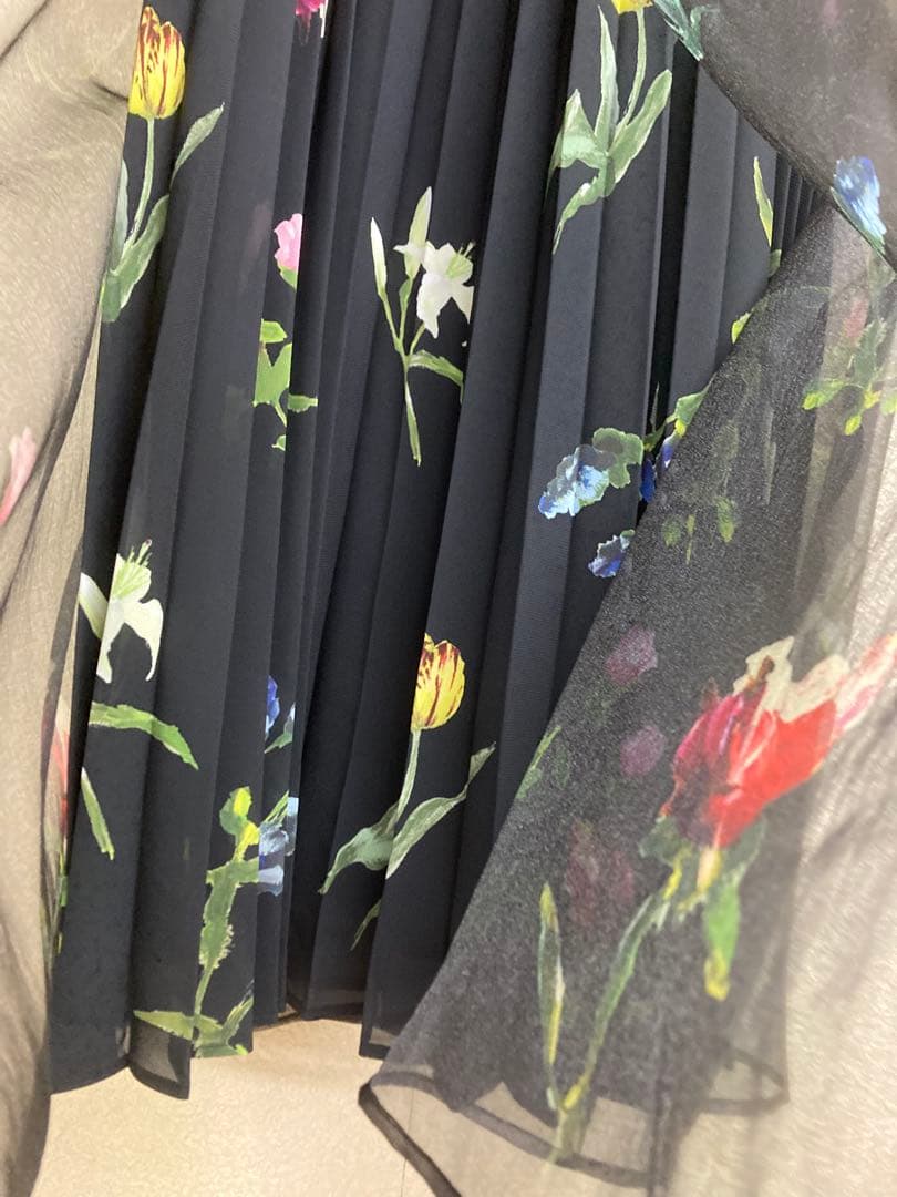AMERI SOFIA SKIRT アメリ オーガンジー花柄スカート M