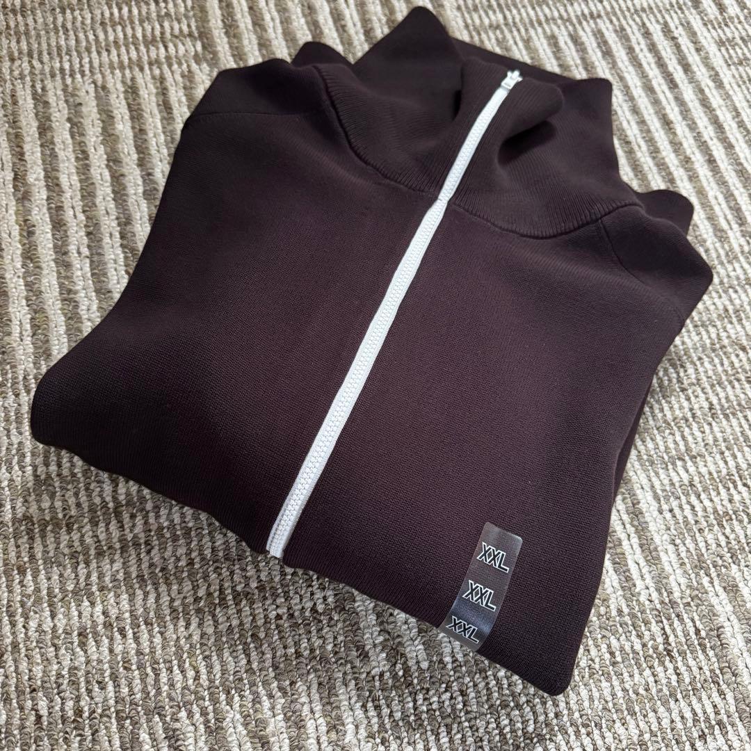 UNIQLO：C ミラノリブフルジップカーディガン ダークブラウン XXL
