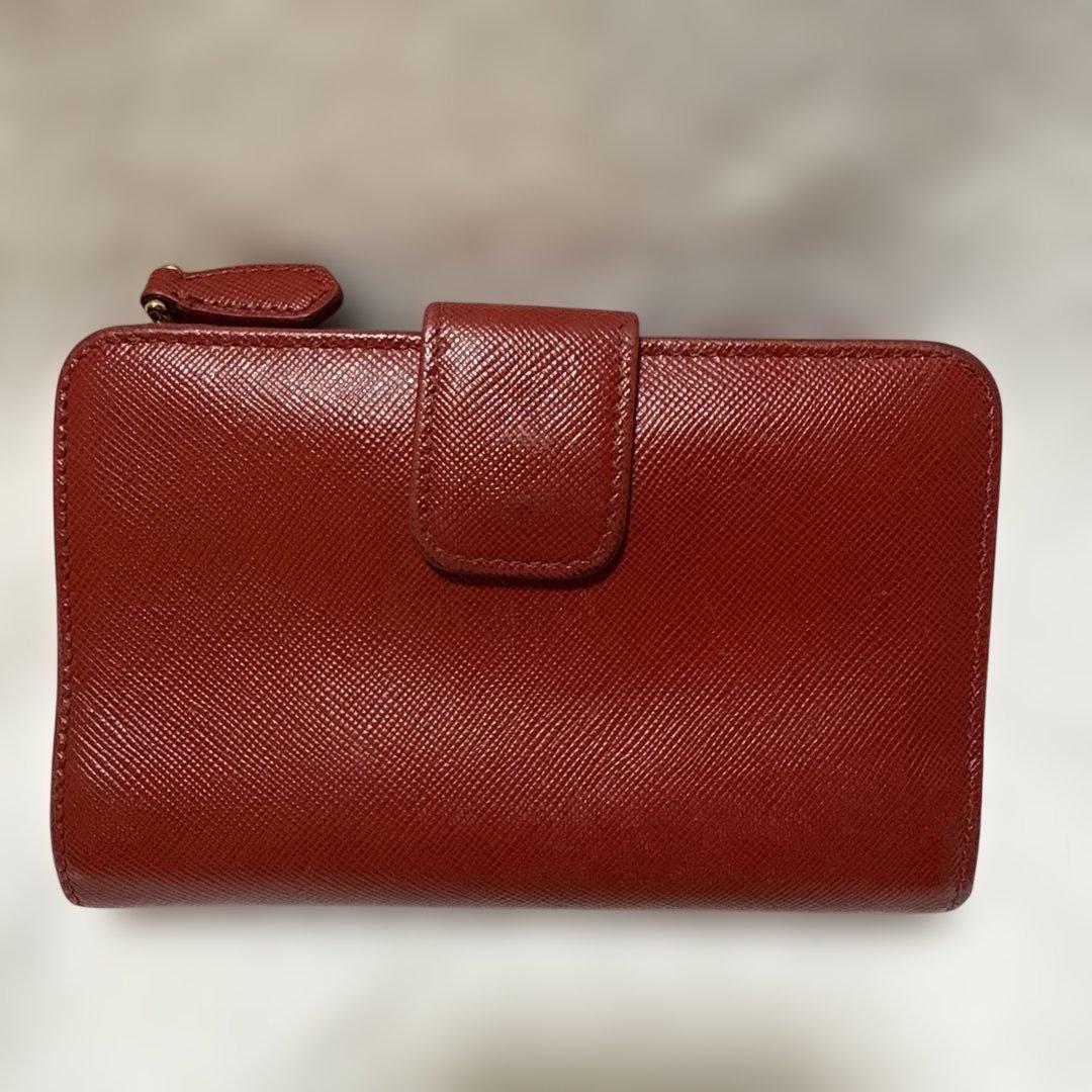 【最終セール　PRADA プラダ　二つ折り財布　サフィアーノ　レディース