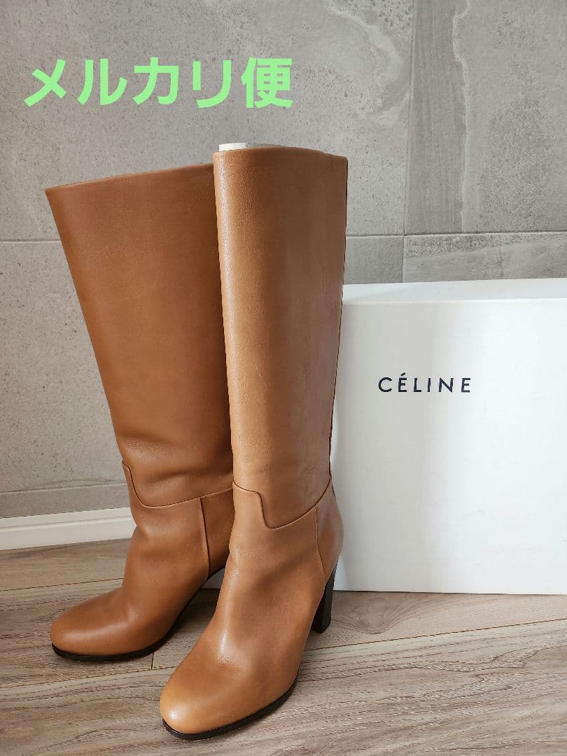 l*o様 CÉLINE ロングブーツ Boot 90 タン 36