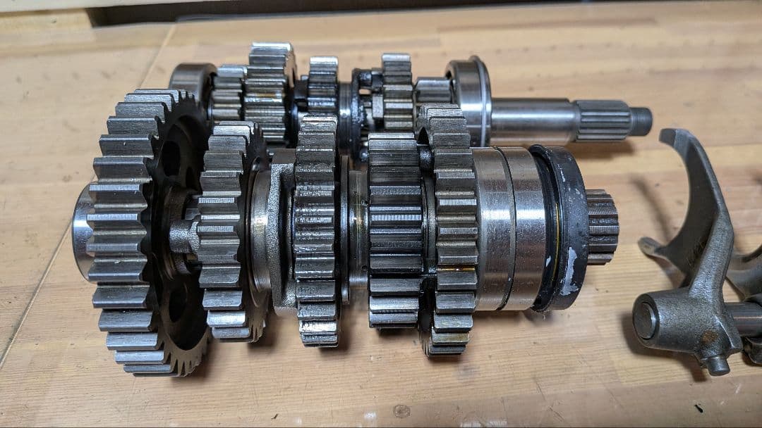 CB750F　トランスミッションギア　シフトドラム　シフトフォーク